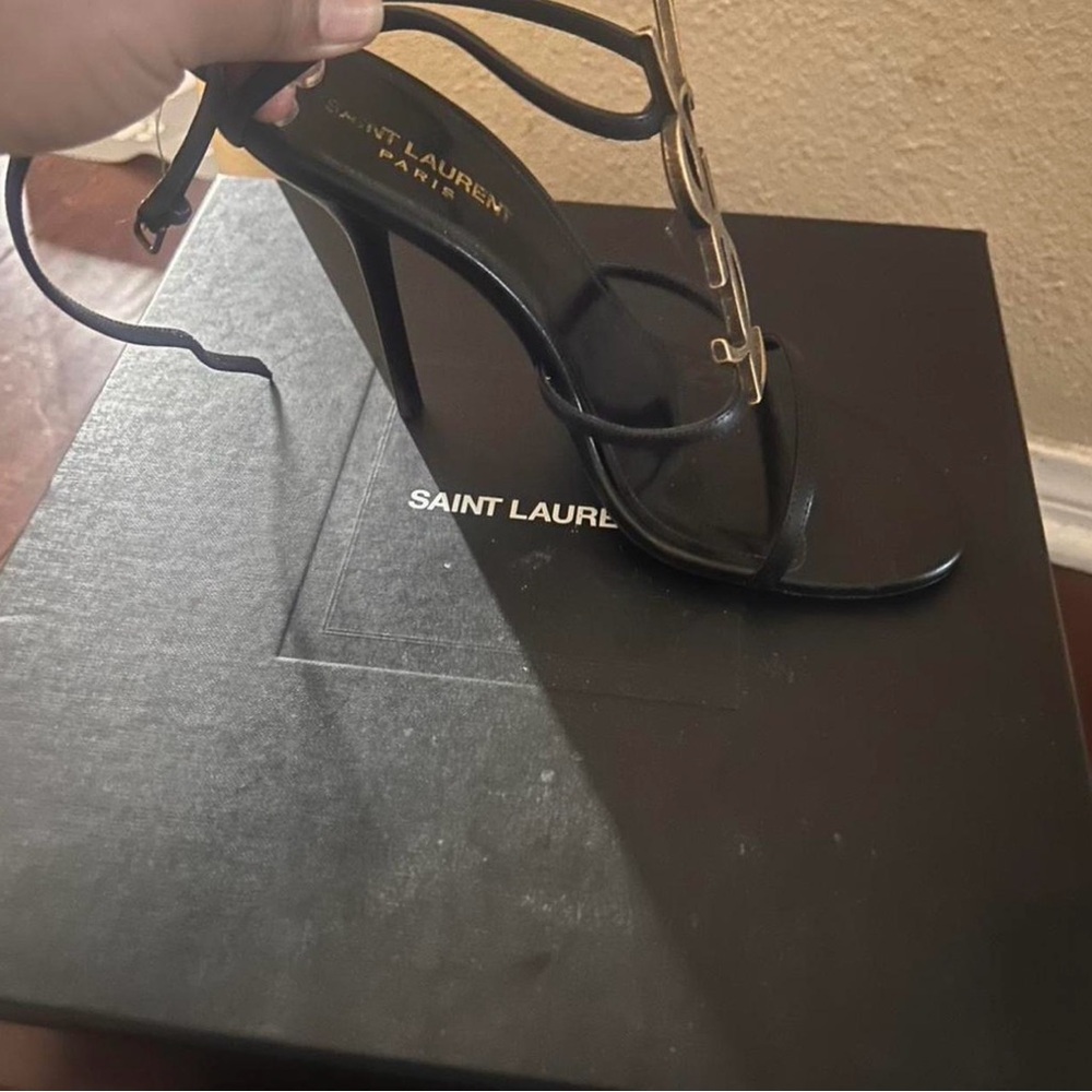 Saint Laurent Black and Gold Heels - Picture 3 of 3